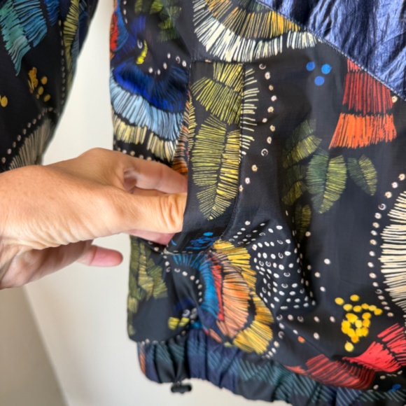 Farm Rio NWT Borogodo Reversible Metallic Quilted Patchwork Puffer Coat Jacket - Picture 9 of 17